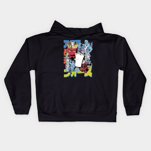 アクアティーンハンガーフォース Kids Hoodie by shogunfauzi